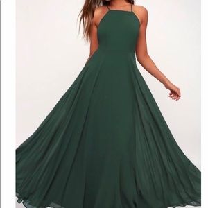 Green maxi dress